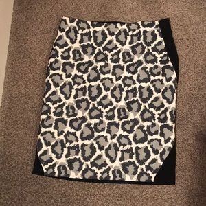 DVF leopard pencil skirt